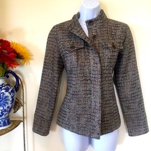 Brown Tweed Checkered Jacket